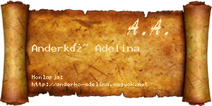 Anderkó Adelina névjegykártya